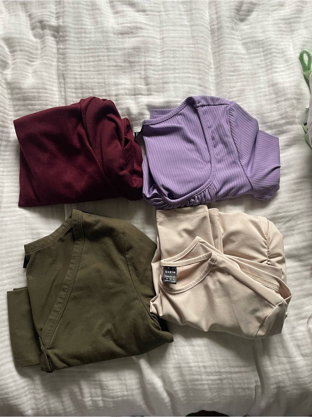 SHEIN - Purple, Burgundy, Olive, Cream